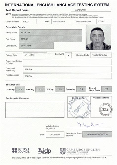 ielts results sample|IELTS .